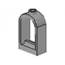 Part 30044 Light Gray Window 1 x 2 x 2 2-3 with Rounded Top 
